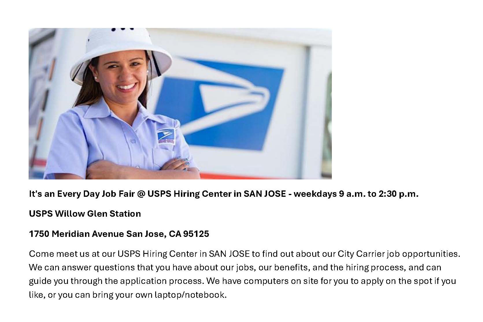 USPS Hiring Event - San Jose, CA - Every Day